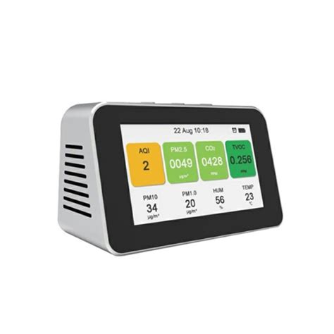 Home Air Quality Monitor Pm Co Tvoc Temperature Humidity Sisco