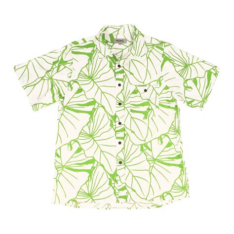 Kalo Kane Aloha Shirt In White Modern Fit ‘Ōiwi