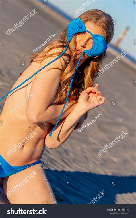 Gorgeous Bikini Model Posing Beach Environment Stock Photo Edit Now 1283883100