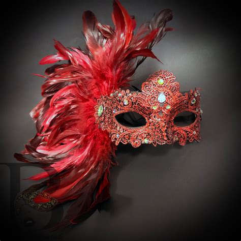 NEW Black Feather Masquerade Masks Carnival Party Masks FREE SHIP