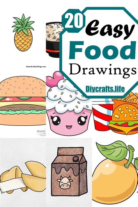 20 Easy Food Drawing Ideas Diy Crafts