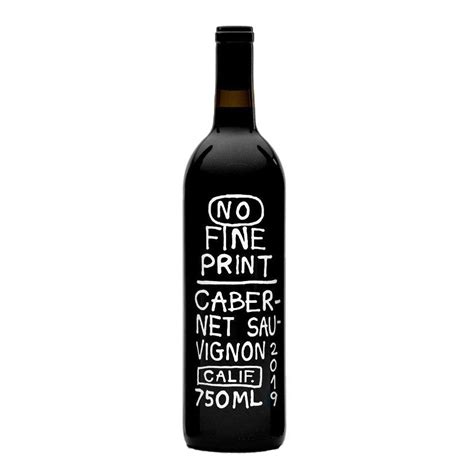 2019 Cabernet Sauvignon No Fine Print