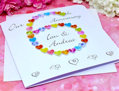 6th Wedding Anniversary Card Personalised And Handmade Our Etsy