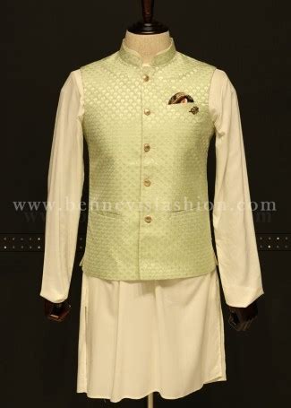 Multicolor Wedding Bandi Kurta Set For Men Bennevis Fashion