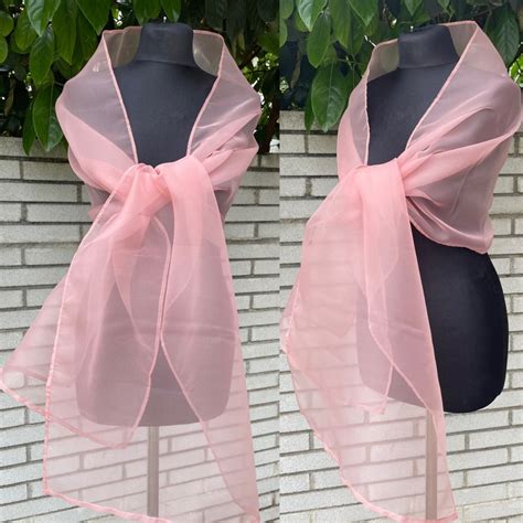 Pink Rose Silk Organza Wrap Shawl Bolero Summer Spring Wedding Etsy