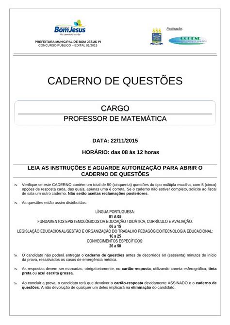 Pdf Caderno De Quest Es Copese Ufpi Brcopese Ufpi Br Subsitefiles