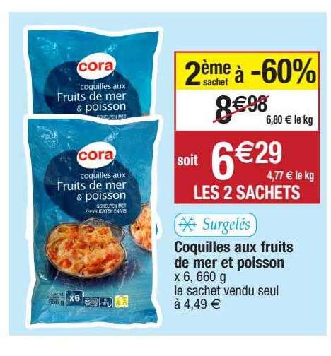 Promo Coquilles Aux Fruits De Mer Et Poisson Chez Migros France