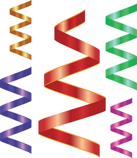 set  ribbon isolated  transparent background  vector art  vecteezy