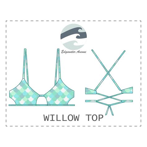 Diy Peek A Boo Bikini Top Willow Top Pdf Sewing Pattern Etsy Canada