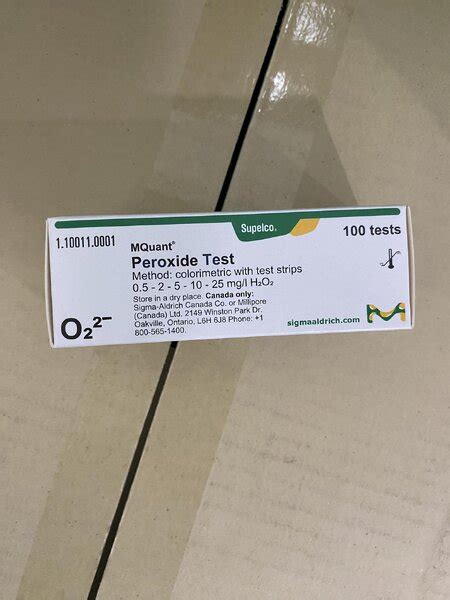 กระดาษวดคาเปอรออกไซด Hydrogen peroxide Test strips ชวง 0 25 mg l