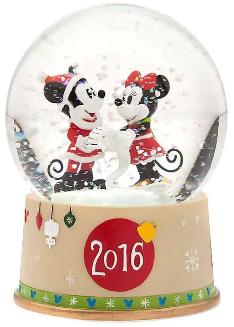 Disney 2016 Holiday Mickey Minnie Mouse Exclusive Snow Globe - ToyWiz