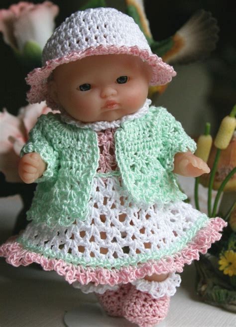 Pdf Pattern Crochet Inch Ltl Berenguer Baby Doll Dress With Etsy