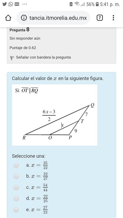 Calcular El Valor De X En La Siguiente Figura Brainly Lat