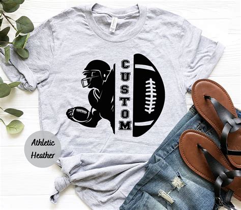 Custom Football Team Shirt, Customized Player Name Football Shirt, Game ...