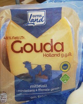 Gouda Holland Mittelalt G G A 48 Fett I TR Gutes Land 450 G