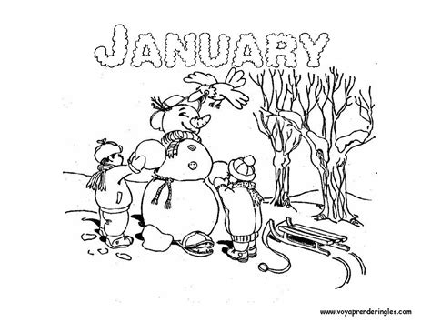 Coloring Pages Months of the Year Dibujos Meses del Año Voy