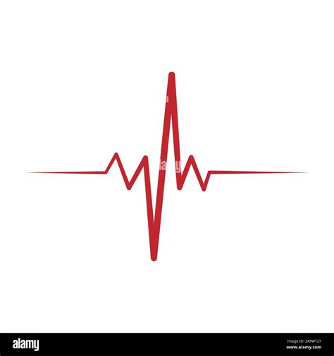 Solid Heart Rhythm Ekg Icon Cardio Heartbeat Symbol Vector