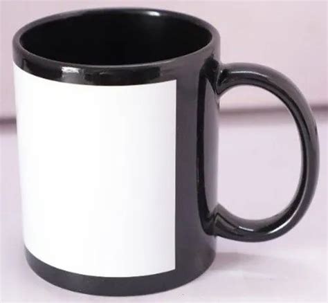 Round Ceramic Black Patch Mug For Gifting Capacity Ml At Rs