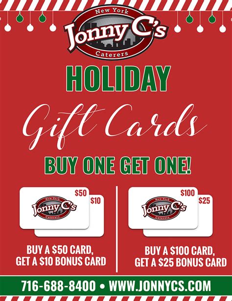 Holiday Gift Card Flyer Web | Jonny C's NY Deli and Caterers