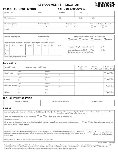 Dunkin Donuts Job Application Pdf Form Formspal Worksheets Library