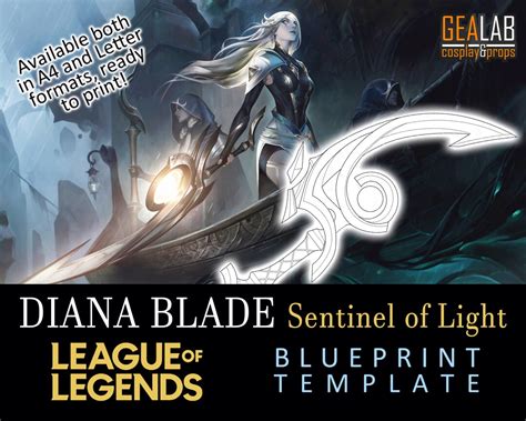 Sentinel Diana Blade Sentinels of Light Sword Blueprint Template for ...