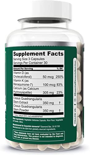 Essential Elements Bone Boost Bone Health Supplement Bone Support And Calcium Supplement With