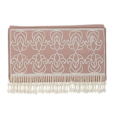 Mutiyaar Nude Pink Hand Embroidered Belt Bag Bags And Belts Women