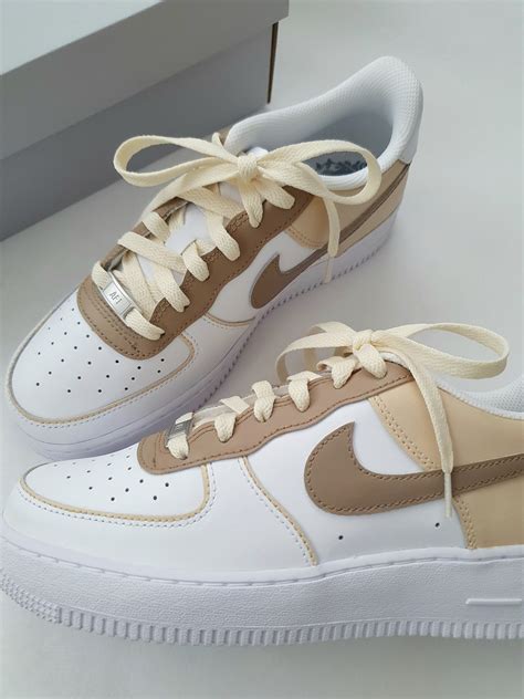 Nike Air Force 1 Kaffee Creme Etsy De