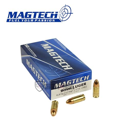 Cartouches MAGTECH Cal 9mm Luger FMJ 124gr