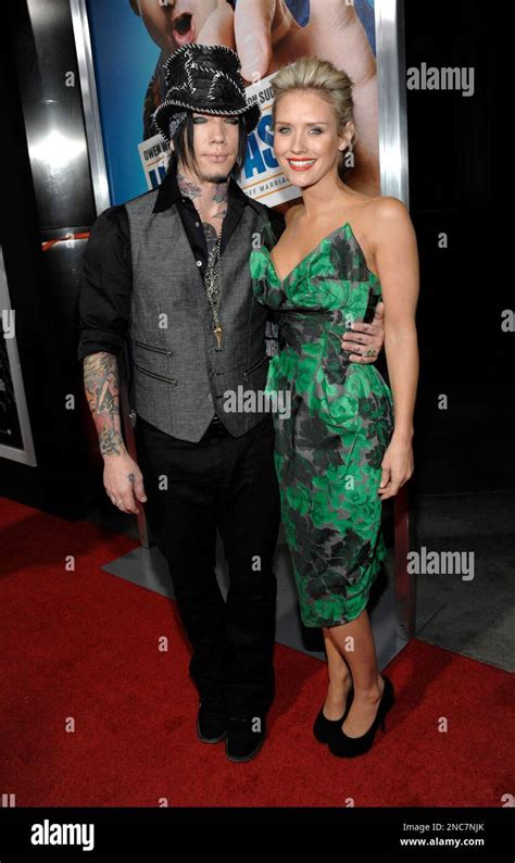 Actress Nicky Whelan Right And Musician Dj Ashba Arrive At The