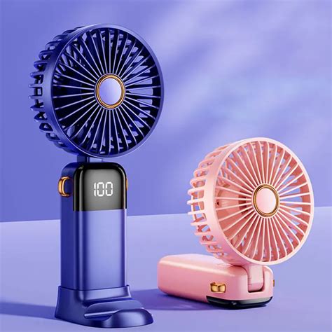 Z101 Portable Fan Battery Operated Fan 5 Speeds Personal Fan With Base Digital Display 180