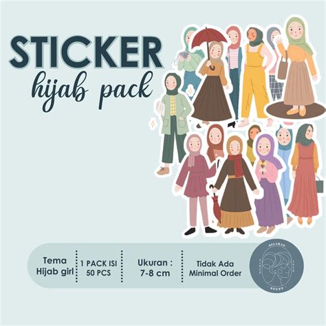 Jual Cute Hijab Sticker Pack Indonesiashopee Indonesia