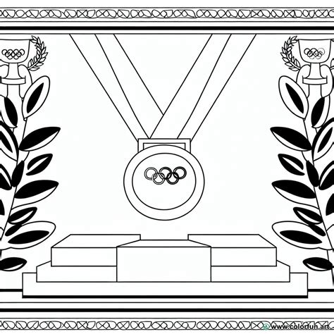 Coloriage de médaille des Jeux Olympiques à Télécharger ou à Imprimer