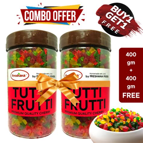 Freshana Tutti Frutti Papaya Cherry Multicolour 800g 400g X2