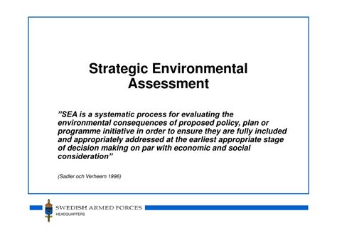 Ppt Strategic Environmental Assessment Powerpoint Presentation Free