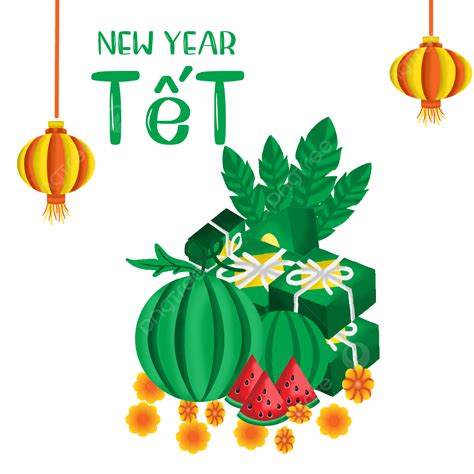 Tet New Year Vector Design Images Vietnamese New Year Tet Watermelon