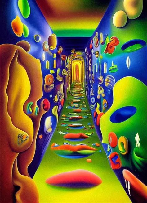 An Extremely High Quality Hd Surrealism Painting Of A Stable Diffusion