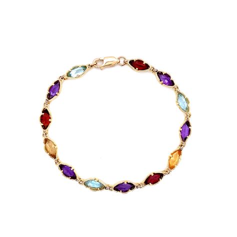 Multi-Gem Marquise Cut Bracelet - The Gem Shop