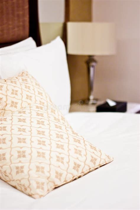 Pillows in Hotel bedroom stock photo. Image of bedroom - 24988334