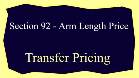 Section 92 Of Income Tax Act Arm Length Price Transfer Pricing Ca