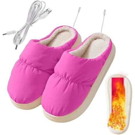 Chaussons Chauffants Lectriques Usb Chauffe Pieds Pantoufles