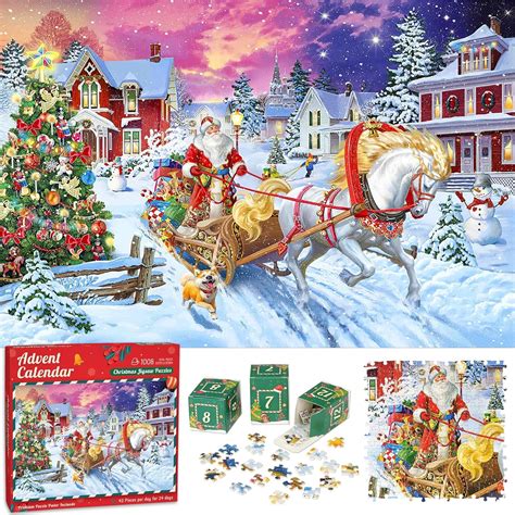 Jigsaw Puzzle Advent Calendar 2024 Christmas Puzzle Santa S Sleigh