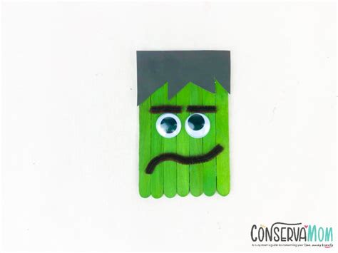 Frankenstein Popsicle Stick Craft - ConservaMom