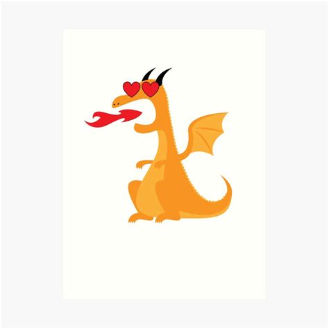 "Dragon Emoji " Art Print by HippoEmo | Redbubble