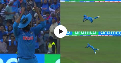 World Cup Watch Ravindra Jadeja Takes A Flying Stunner During