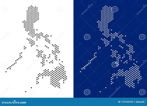 Pixel Map Of Philippines Vector Dotted Map Of Philippines Isolated On