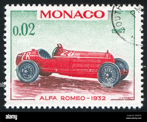 Monaco Circa Stamp Printed By Monaco Shows Alfa Romeo