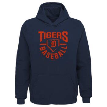 detroit tigers youth brushed fleece hoody vintage detroit collection