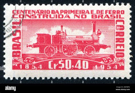 BRAZIL CIRCA 1954 Stamp Printed By Brazil Shows Locomotive Circa