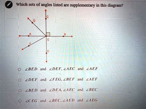 Solved Which Set Of Angles Are Supplementary Which Sets Of Angles